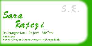 sara rajczi business card